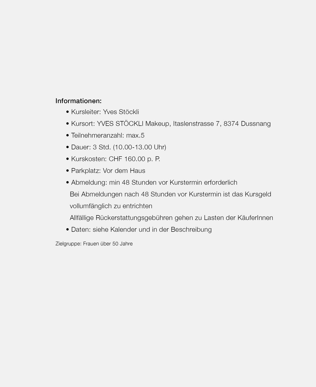 Schminkkurs Ü50