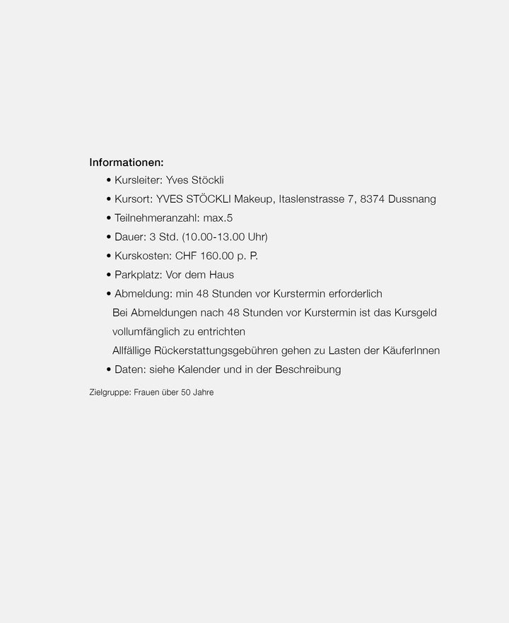 Schminkkurs Ü50